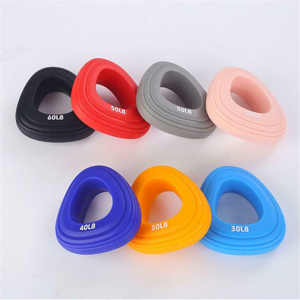 Silicone Forearm Hand Gripper Ring Muscle Power Training Exerciser Gray