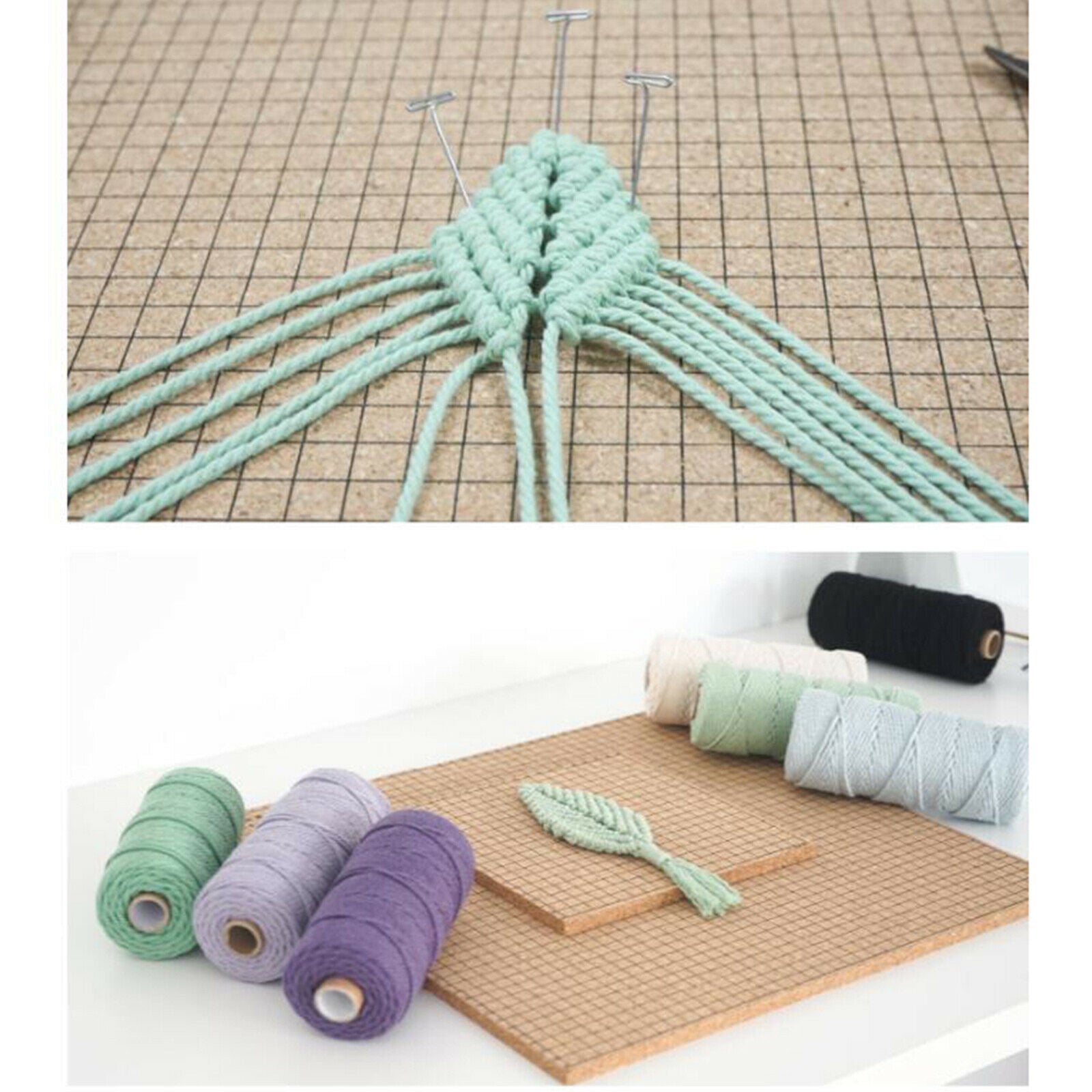 Wooden Macrame Board Mat Handcrafted Braiding Knotting Bracelet Crafts