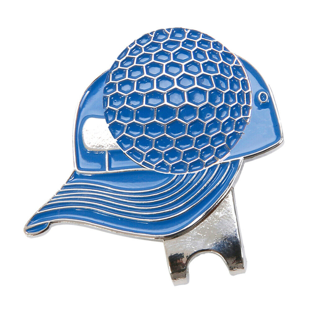 Golf Ball Markers Hat Clip Personalized Caps Desigh Magnetic Clamps  blue