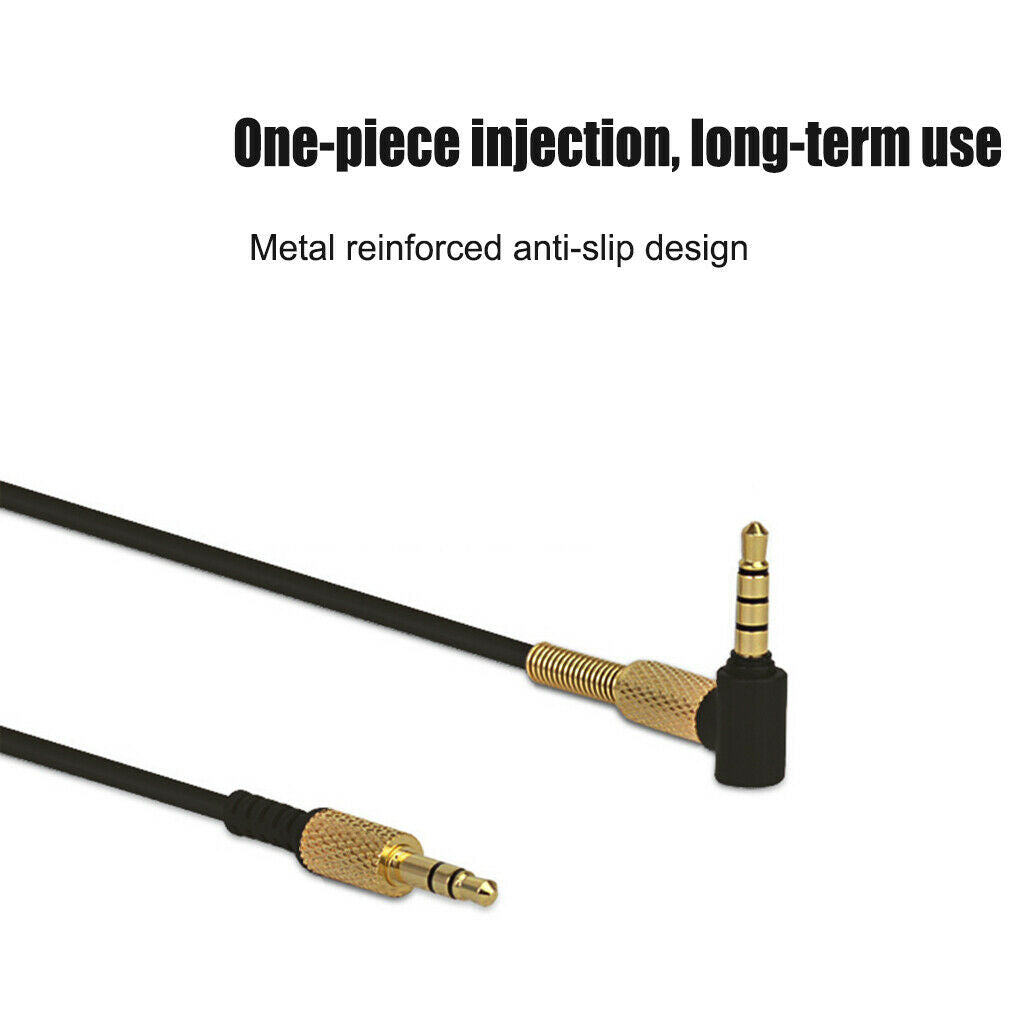 3.5mm Male Audio AUX Cable with Mic Inline Remote Control Earphone Wire