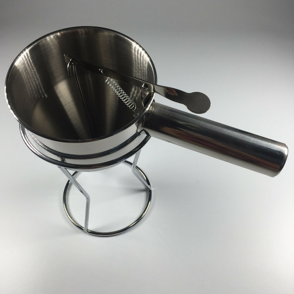 1pc Stainless Steel Conical Funnel With Shelf Octopus Fish Balls Tool