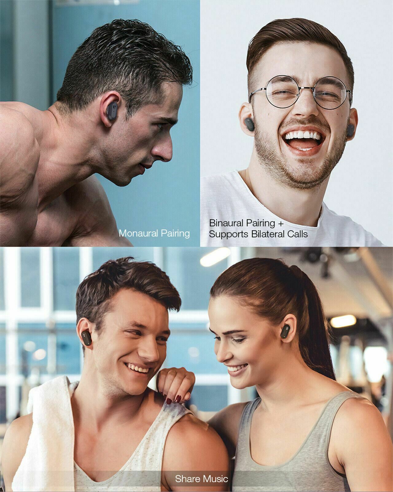 Blitzwolf Wireless Bluetooth 5.0 Stereo Bass Earphone Earbud + Charger with Mic