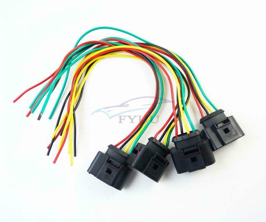 4 Pieces 100mm Car Ignition Coil Connector Accessories 1J0973724 For Seat