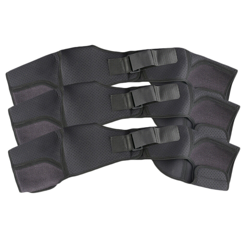 3Pc Double Shoulder Support Brace for Tendinitis Pain Ease Injury Prevention