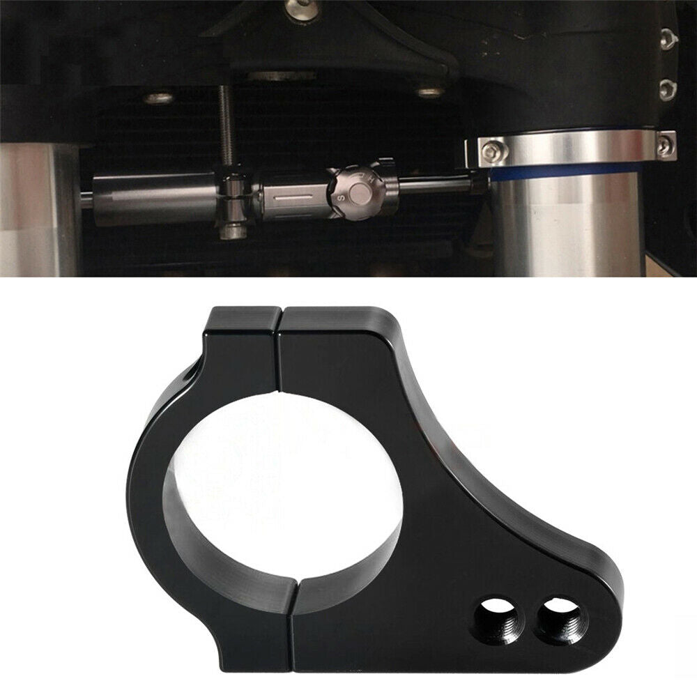 45mm CNC Motorcycle Steering Damper Fork Frame Mounting Clamp Bracket Universal