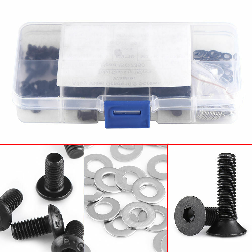 180pcs-Bolt-Screw-M3-M4-Flat-Washer-Assortment-Kit-for-1-10-HSP-RC-Car  180pcs-B
