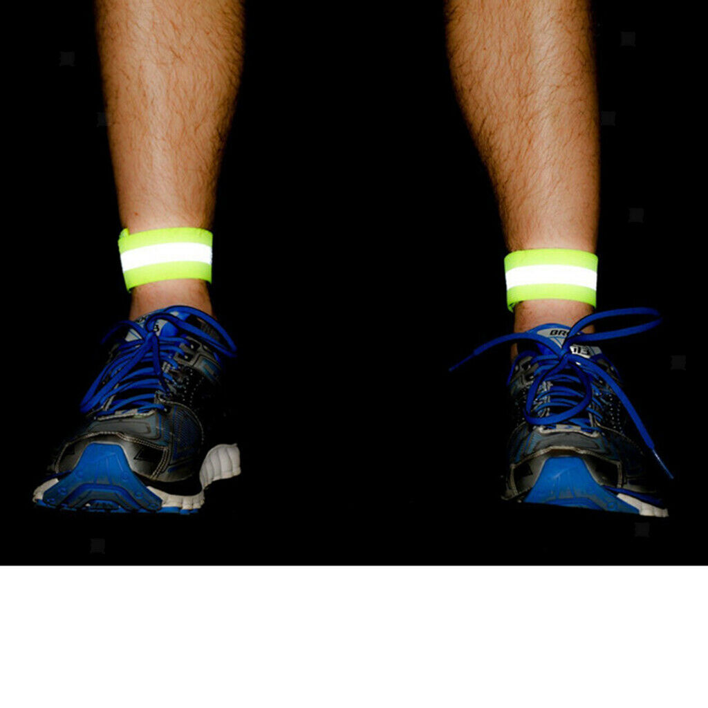 1x Running Reflective Bands Arm Wrist Ankle Leg Reflector Gear Men Clip Cuff