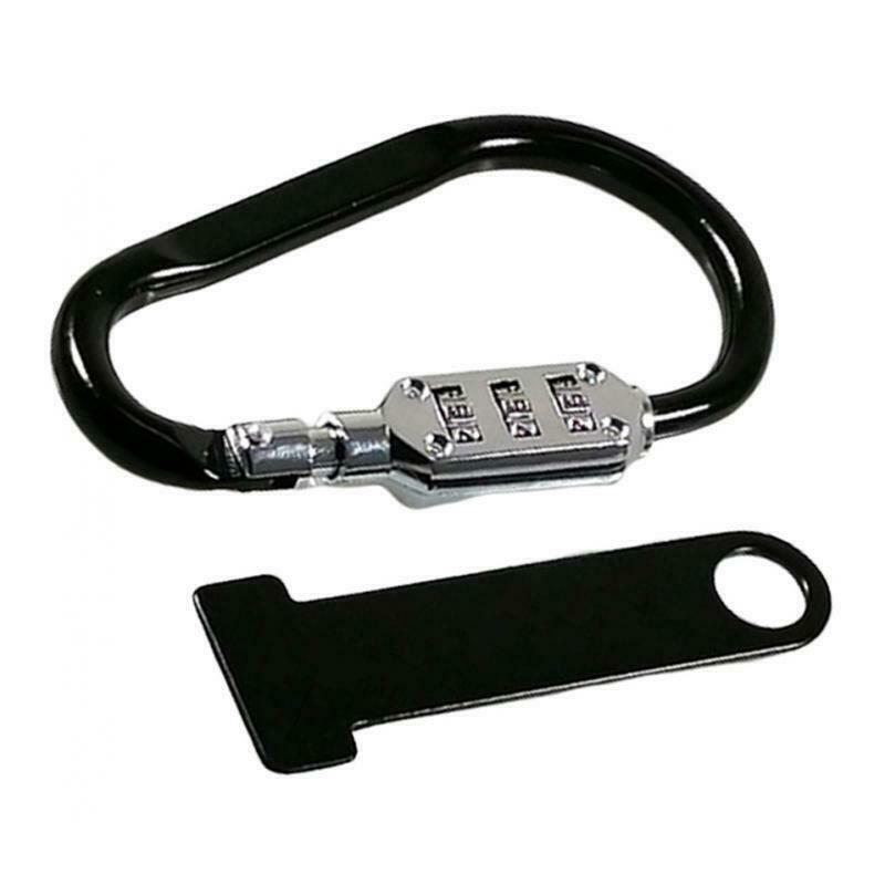 2 x Durable Anti-theft Black Helmet Security Code Lock Motorcycle Accessories