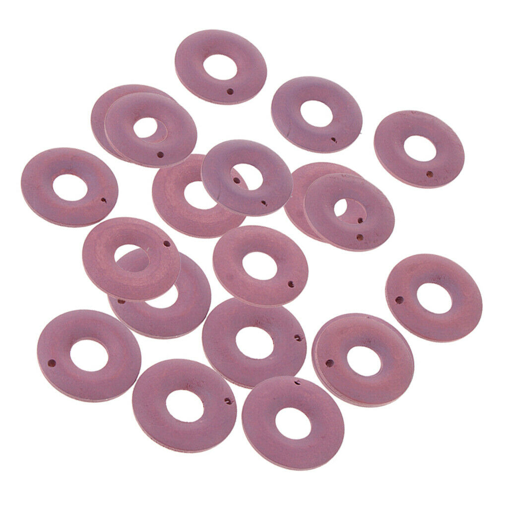 20 Pieces Color Wood Loop Beads DIY Earring Dangle Findings Pink