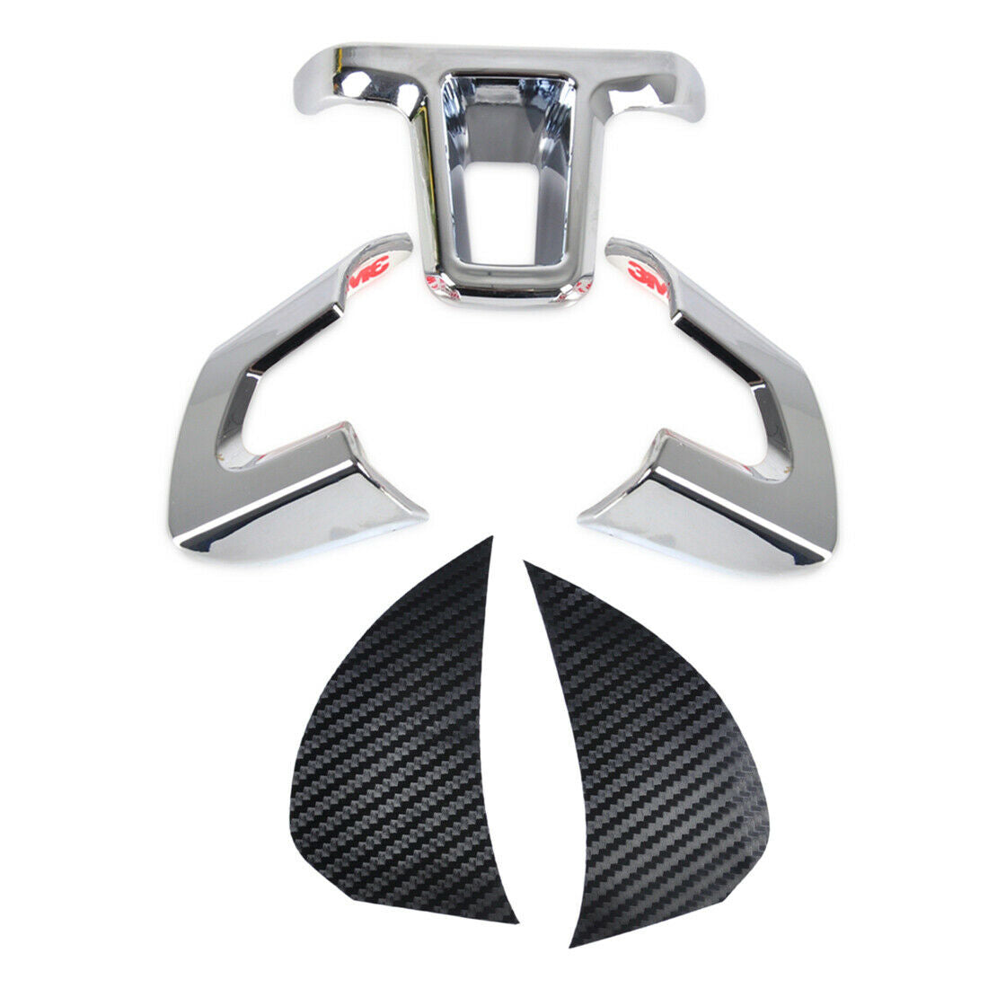 2x real Carbon fiber Steering Wheel Cover Trim Fit for Golf6 POLO BORA 2011 An