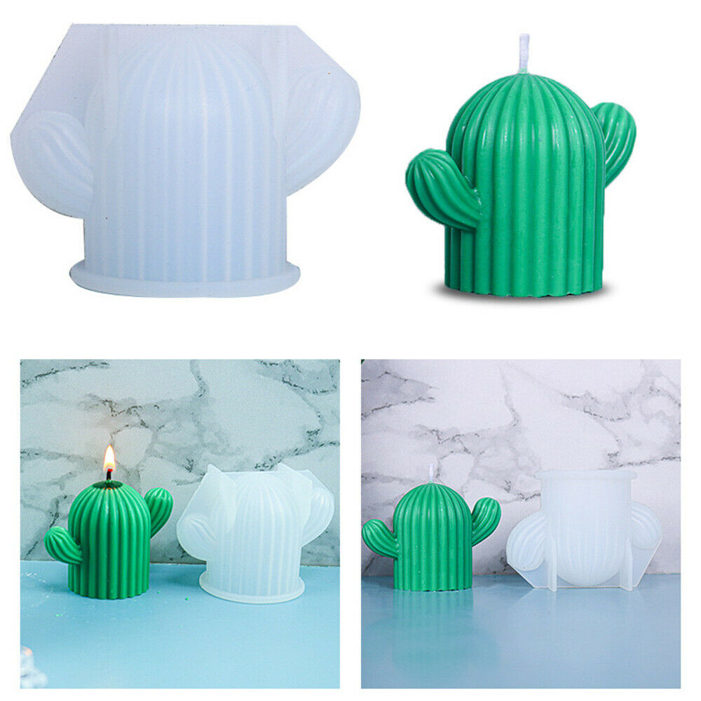 Cactus Shape Epoxy Silicone Candle Mold Ornaments DIY Casting Home Decor Supply
