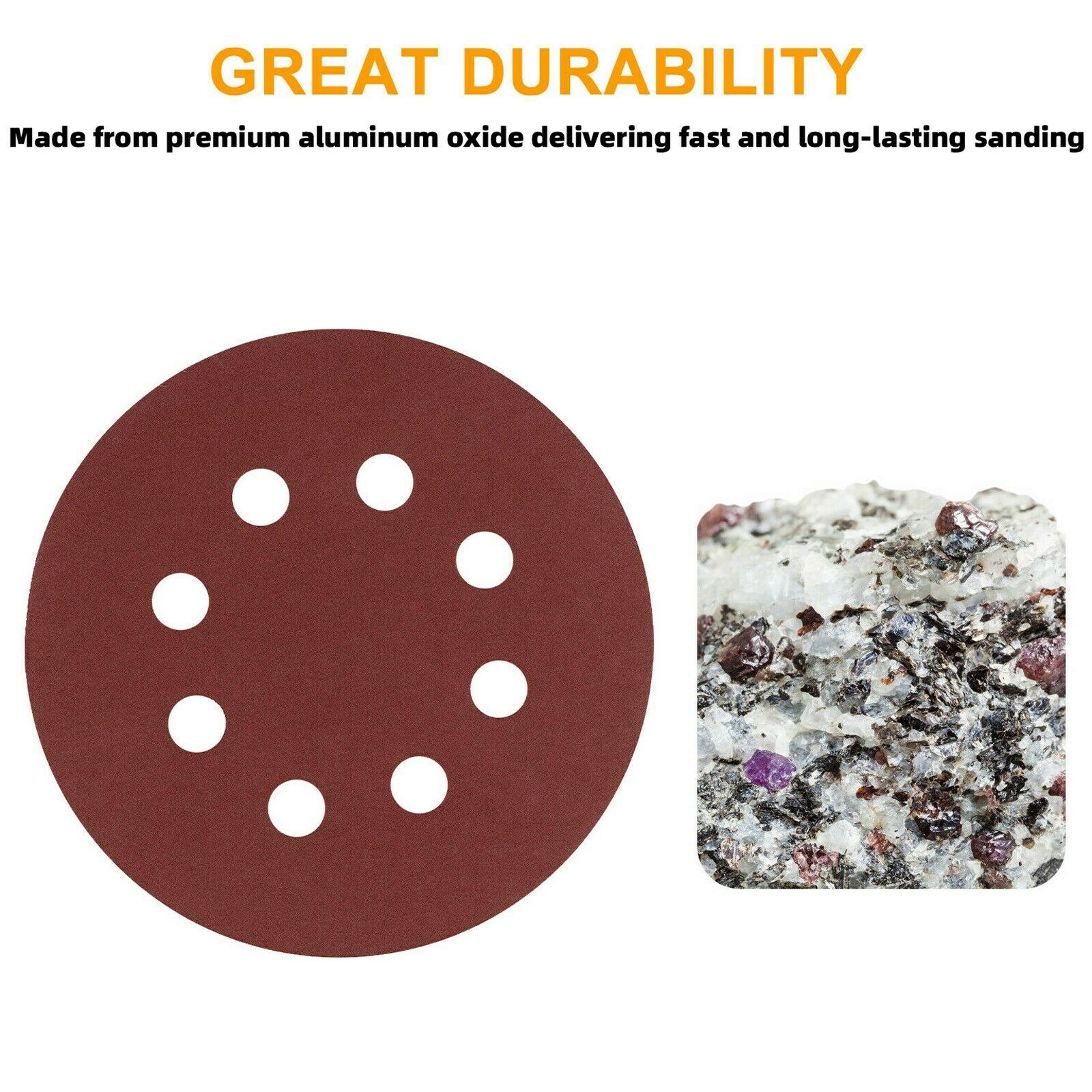 40-240 Grit 50 Mixed Grit Sanding Discs for Orbital Sander 125mm / 5inch CA