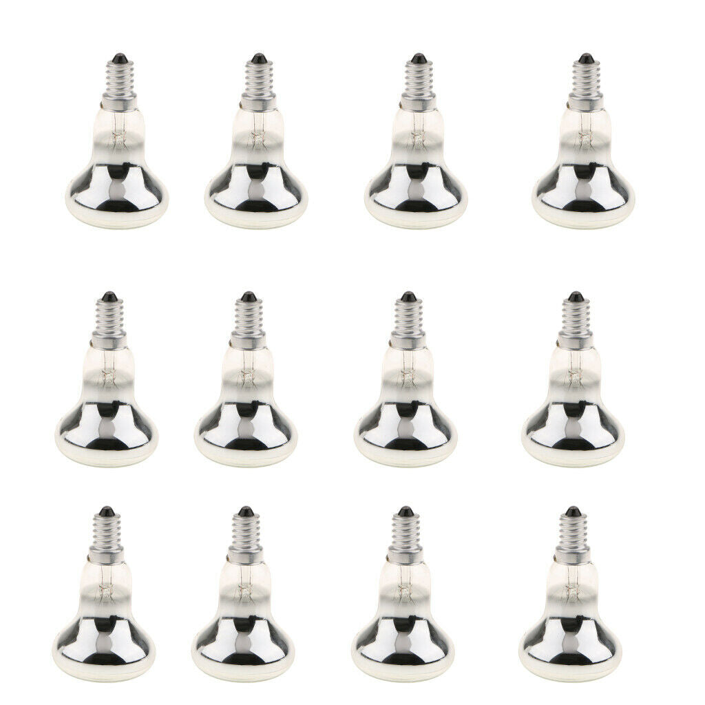 12Pcs R50 Reflector Tungsten Filament Spotlight Bulb   Lamp SES E14 60W