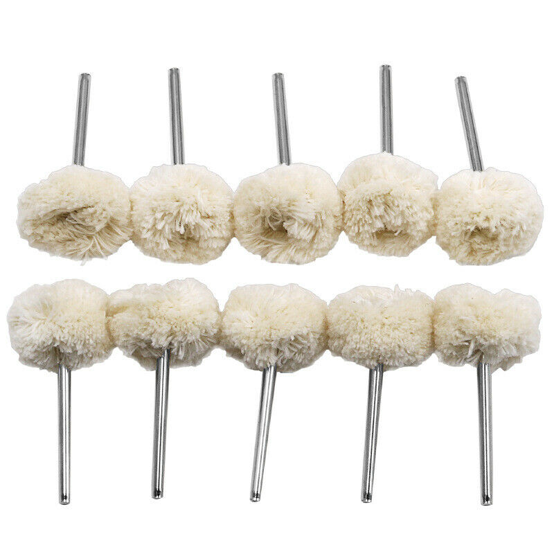 1Pcs 25mm Cotton Buffing Pad Polishing Wheel Brush Set Rotary Tool 3mm Shank