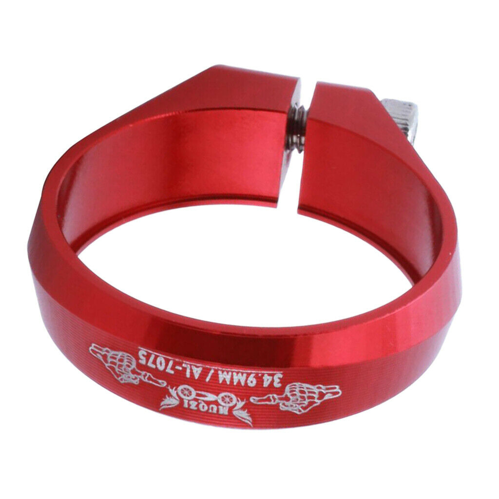 Replacement SeatPost Clamp Tube Clip Mountain Road Bike Part 34.9 mm Red