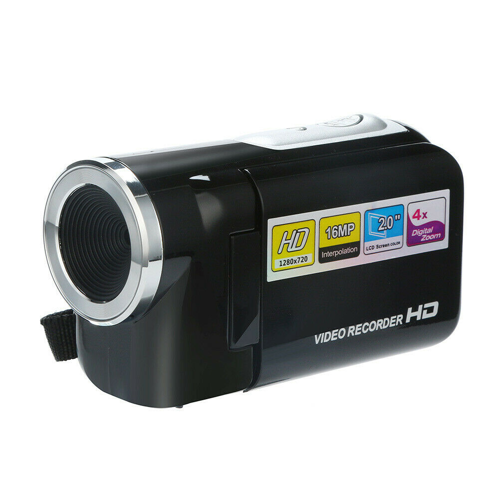 Black Video Camcorder HD 1080P Handheld Digital Camera 4X Digital Zoom Practical