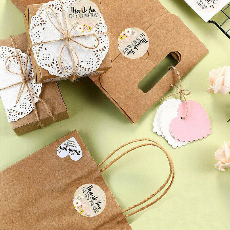 500Pcs/roll thank you for your purchase Stickers Business Sticke.l8