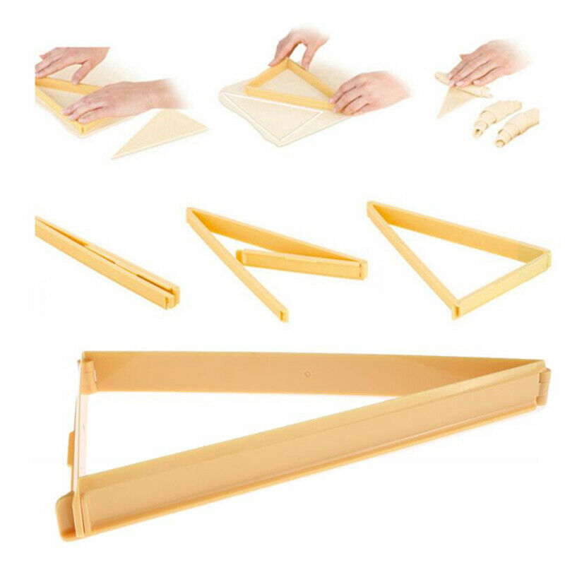 Plastic Croissant Cutters Bread Triangle Line Mold Kitchen Gadgets Access.l8