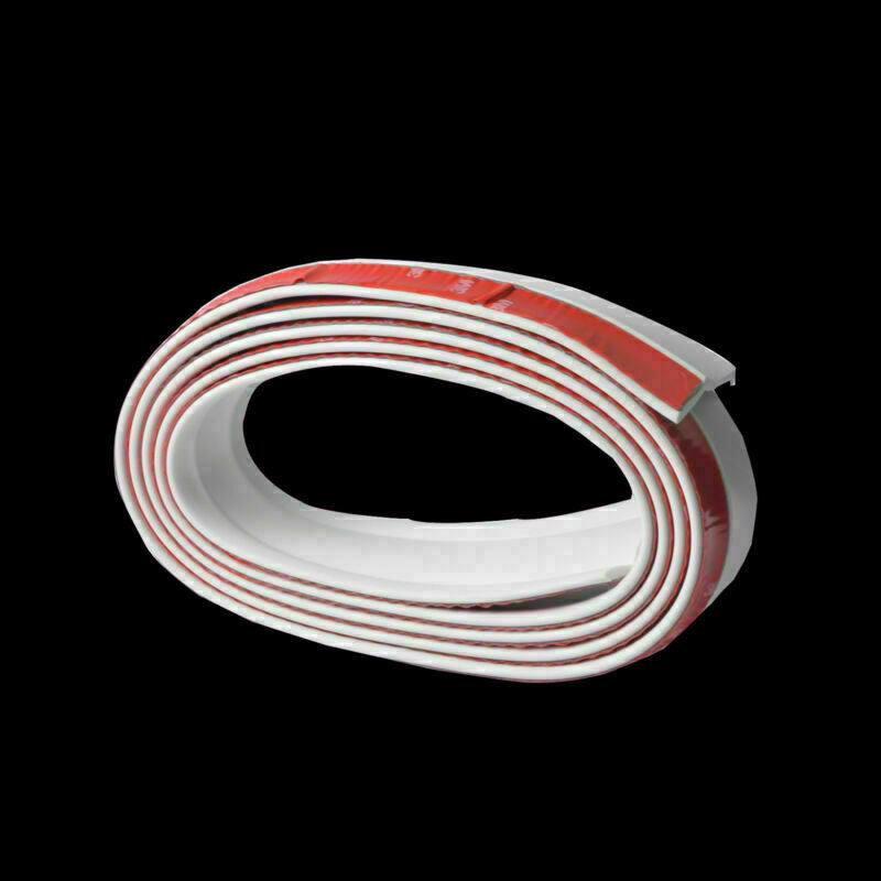 White Front Bumper Lip Splitter Side Skirt Body Spoiler Valence Chin Trim 2.5M