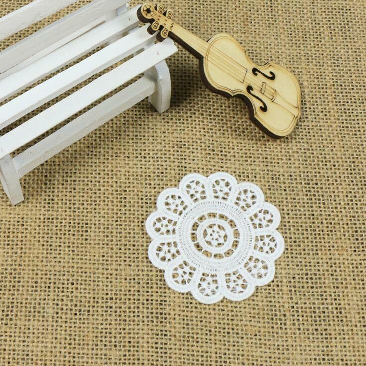 5pcs Milk silk Embroidered Flower Applique decoration scrapbooking Clothing/bag