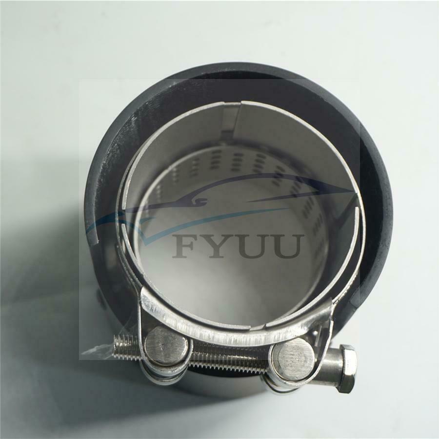 1x 66mm Inlet Matte Carbon Fiber Exhaust Pipe Trim Tip For BMW M Performance