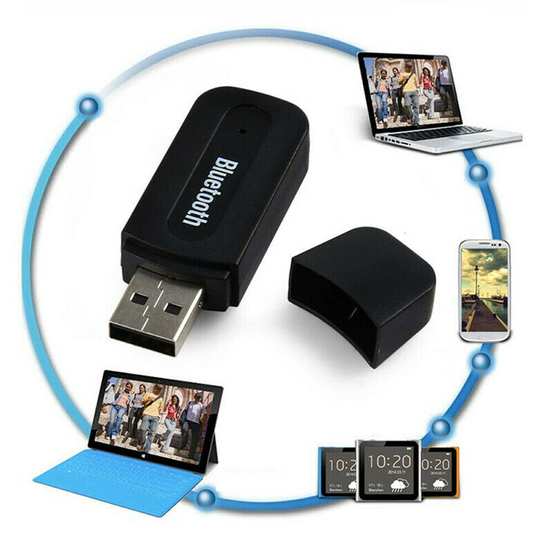 Bluetooth Receiver 3.5mm Aux Car Adaptor Handsfree Wireless Phone Music U.l8