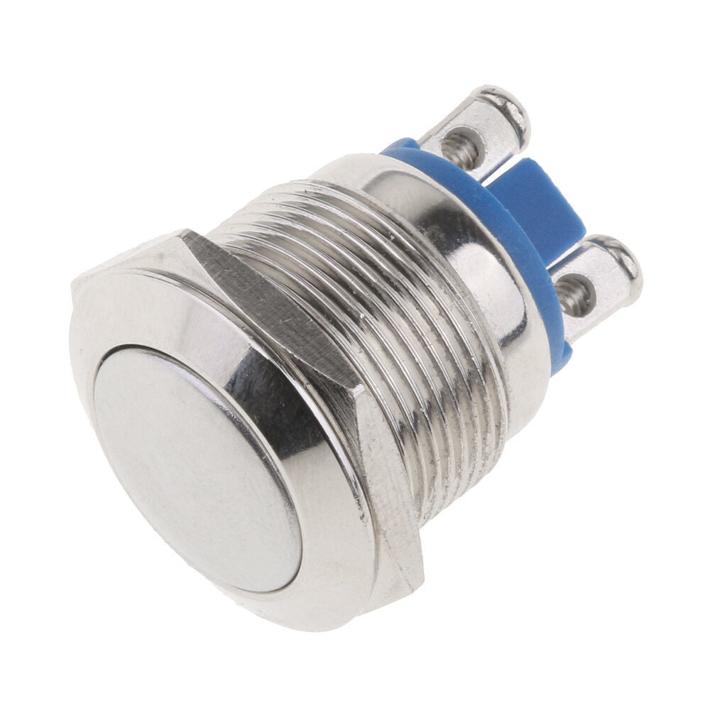 Waterproof Metal Momentary SPST NO Round   Push Button Switch 19mm