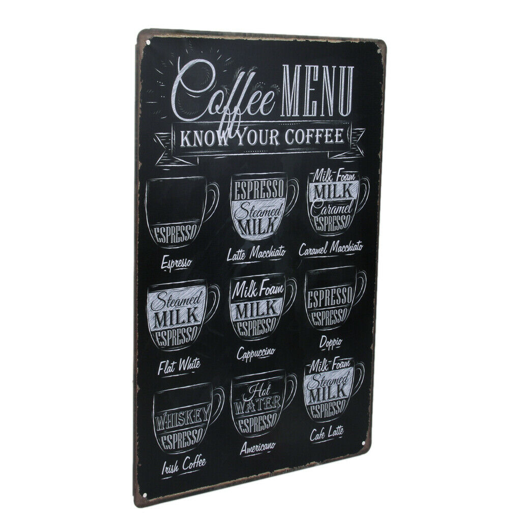 Industrial Tin Wall Decor Sign Bar Pub Club Poster Plaque 20x30cmCoffee #1