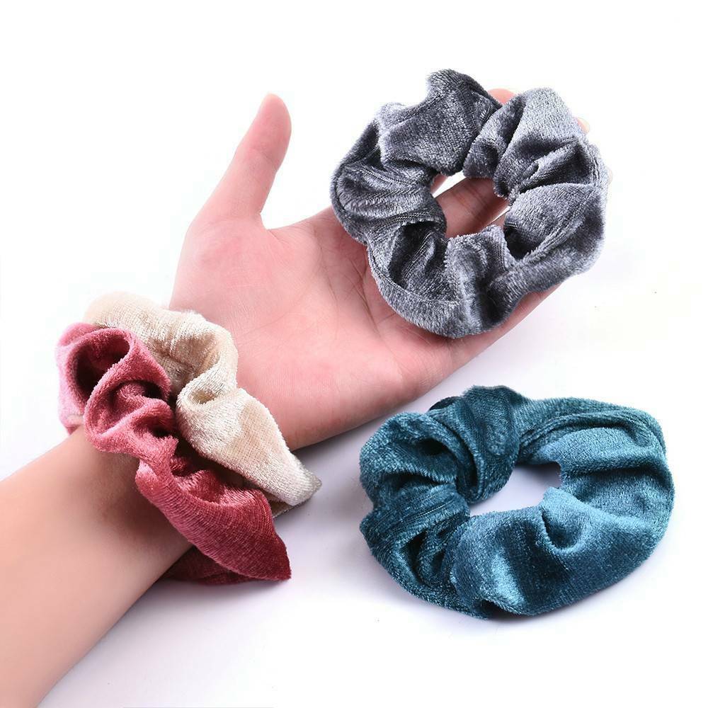 12 Pack Velvet Hair Scrunchies Hair Ties Elastic Hair Bands Women Girls' Ropes