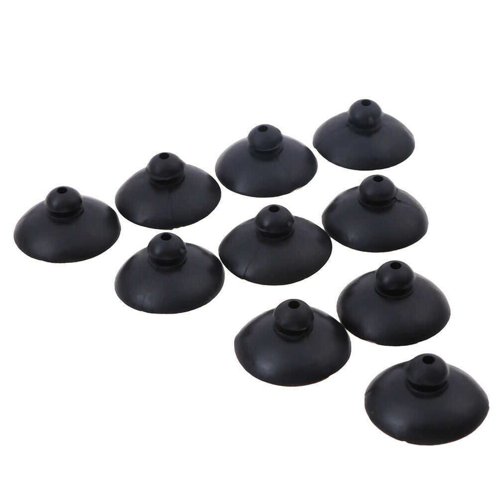 10pcs Black Soft Silicone Suction Cup Clip Sucker Holder Fish Aquarium Tank Tt