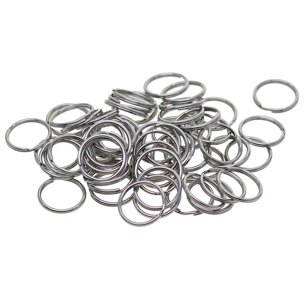 100pcs Blank Stainless Steel Key Ring Key Chain Split Rings Jewelry Findings
