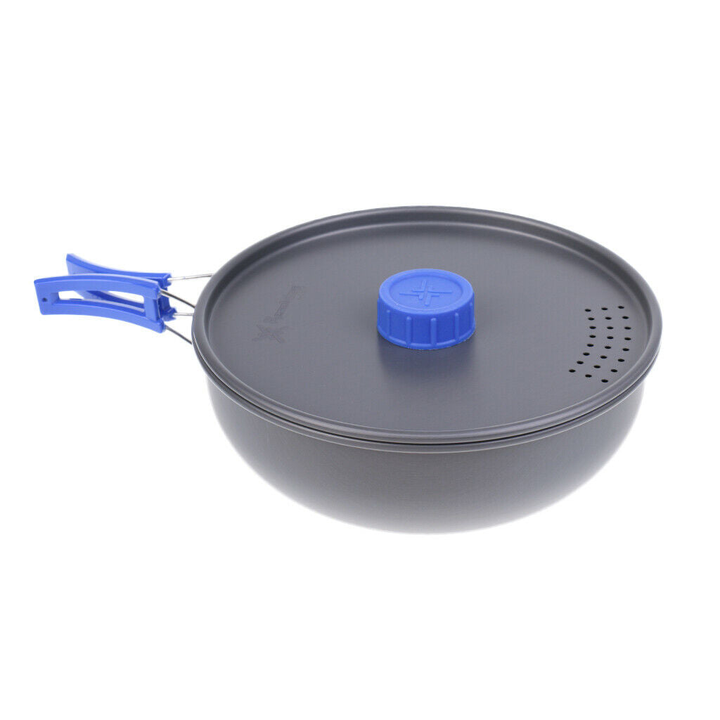 Portable Aluminum Camping Frying Pan Folding Handle Cooking Cookware Skillet