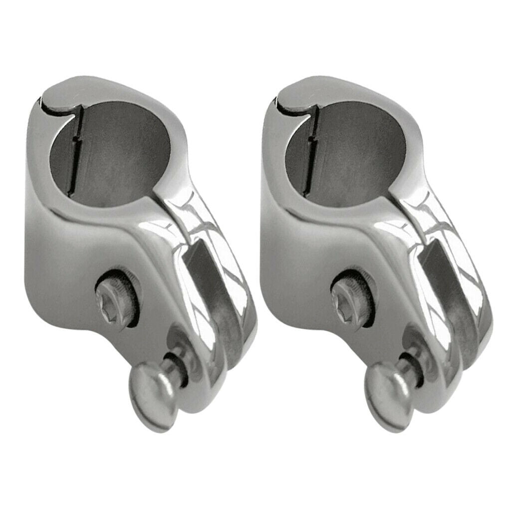 2x25mm Boat Cover/ Canopy Bar Tube Knuckle Clamp -316 Marine Stainless Steel