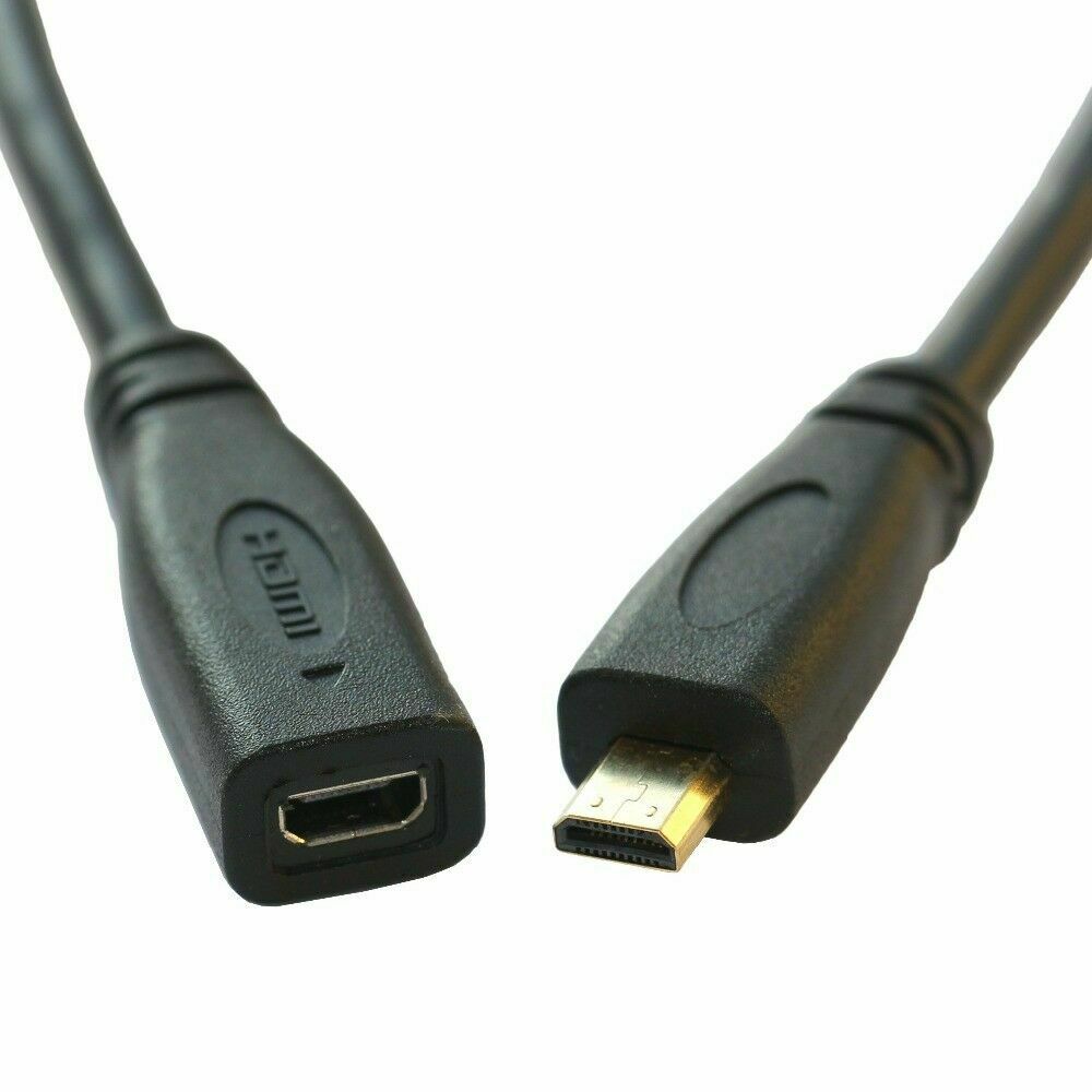 Micro HDMI-compatible Male-Female Extension Extender Short Adaptor Cable D Type