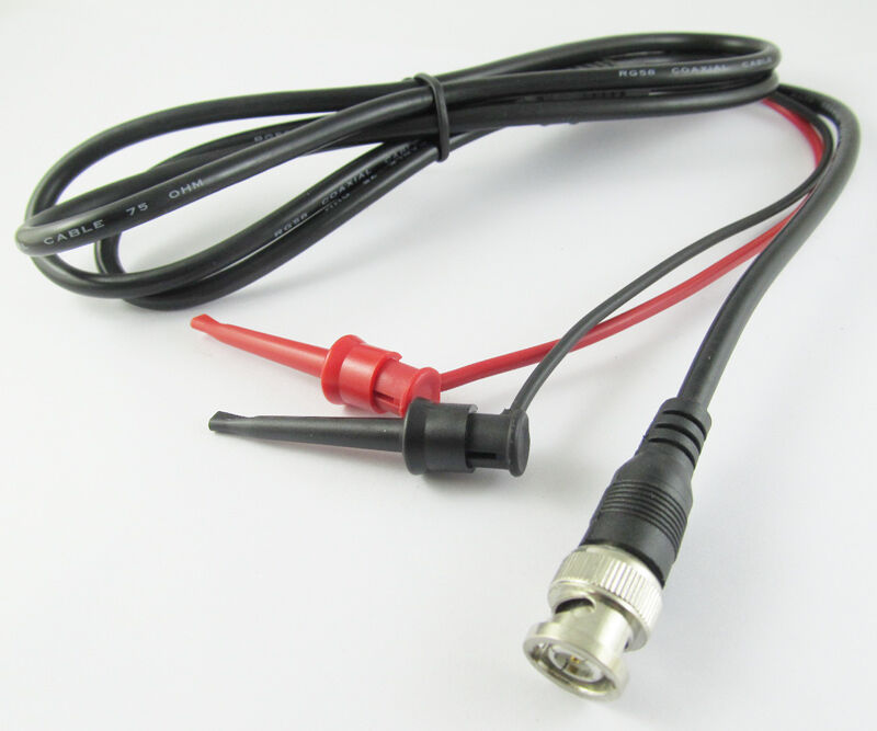 5sets 1.5M BNC Male Plug to Dual High Quality Nylon Copper Hook Clip Test Cable