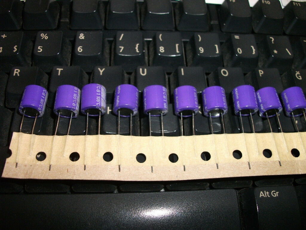 10pcs NOS SANYO JAPAN OS-CON OSCON SA SERIES 10V 220UF LOW ESR CAPS AUDIO!