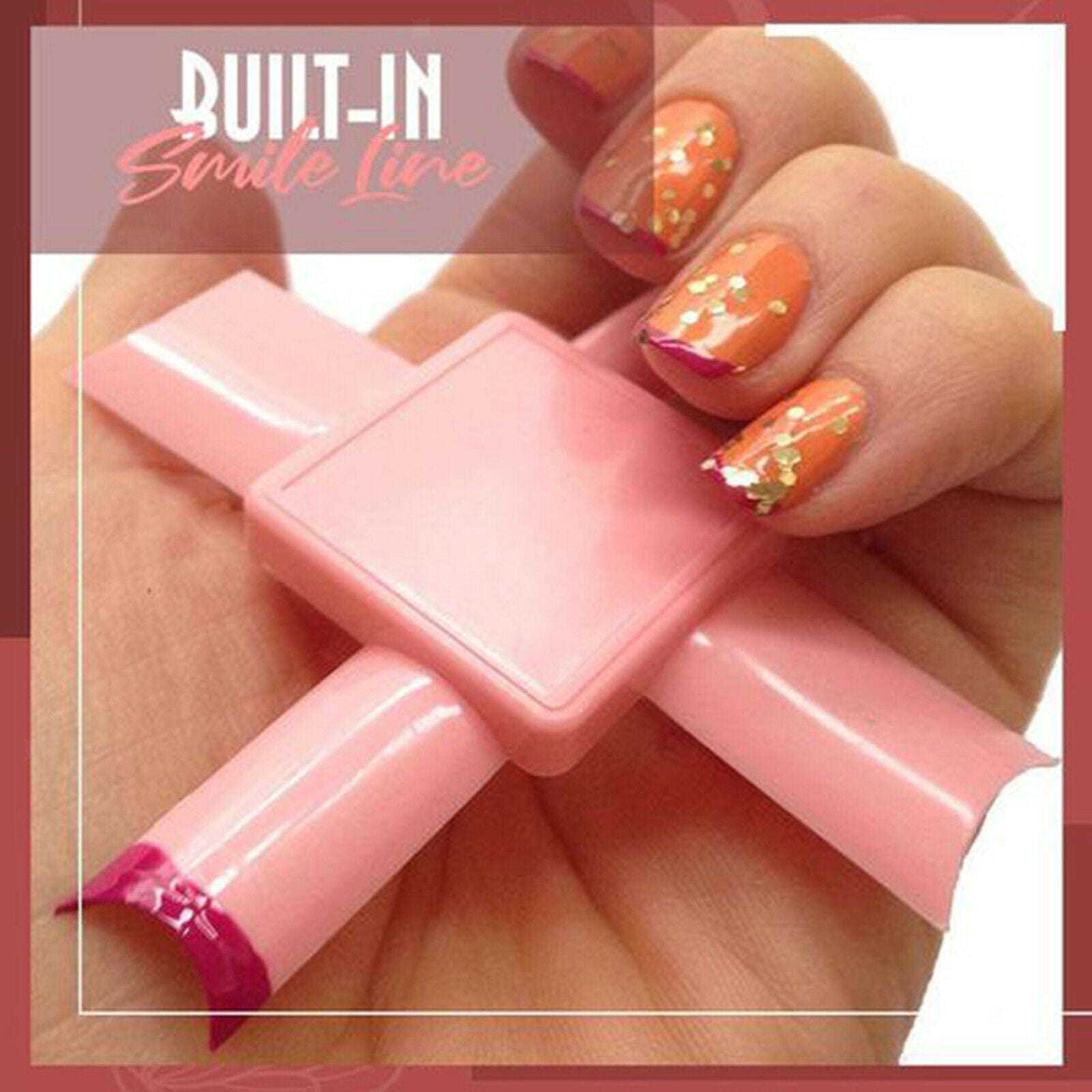 Nail Applicator Printing Fingers Manicure Nail Art for Woman Girls Pink