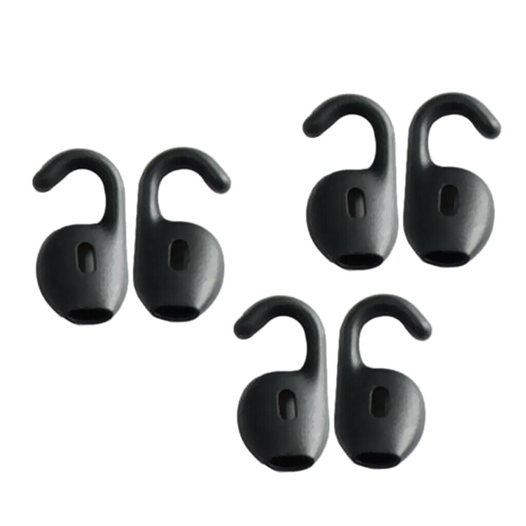 3 Pairs Silicone Ear Tips Headphone Cover for Jabra Boost Black