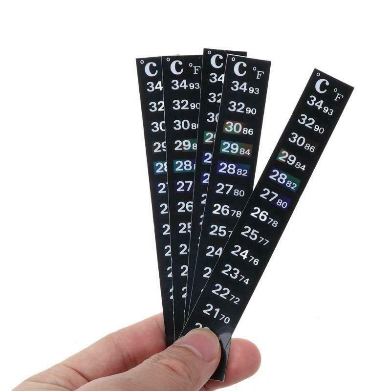Aquarium Thermometer LCD Fish Tank Temperature Measurement Strip Digital Gauge