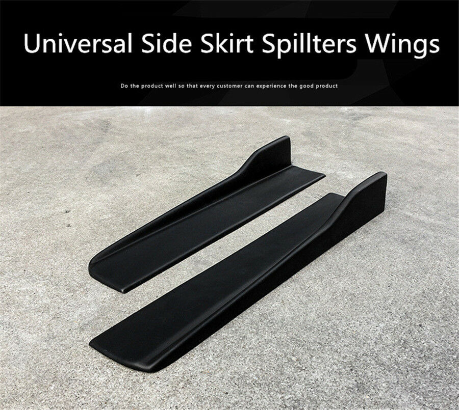 2Pcs 45CM Car Side Skirt Rocker Splitters Winglet Wings Canard Diffuser Shovel