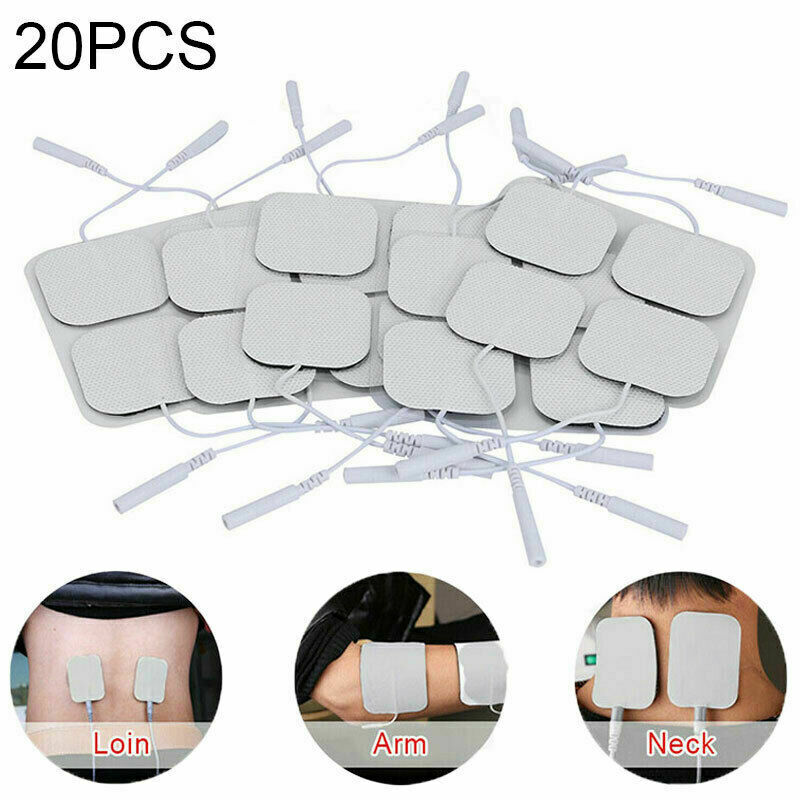 20PCS Replacement Pads for Massagers Tens Units electrode 2 x 2'' White Cloth