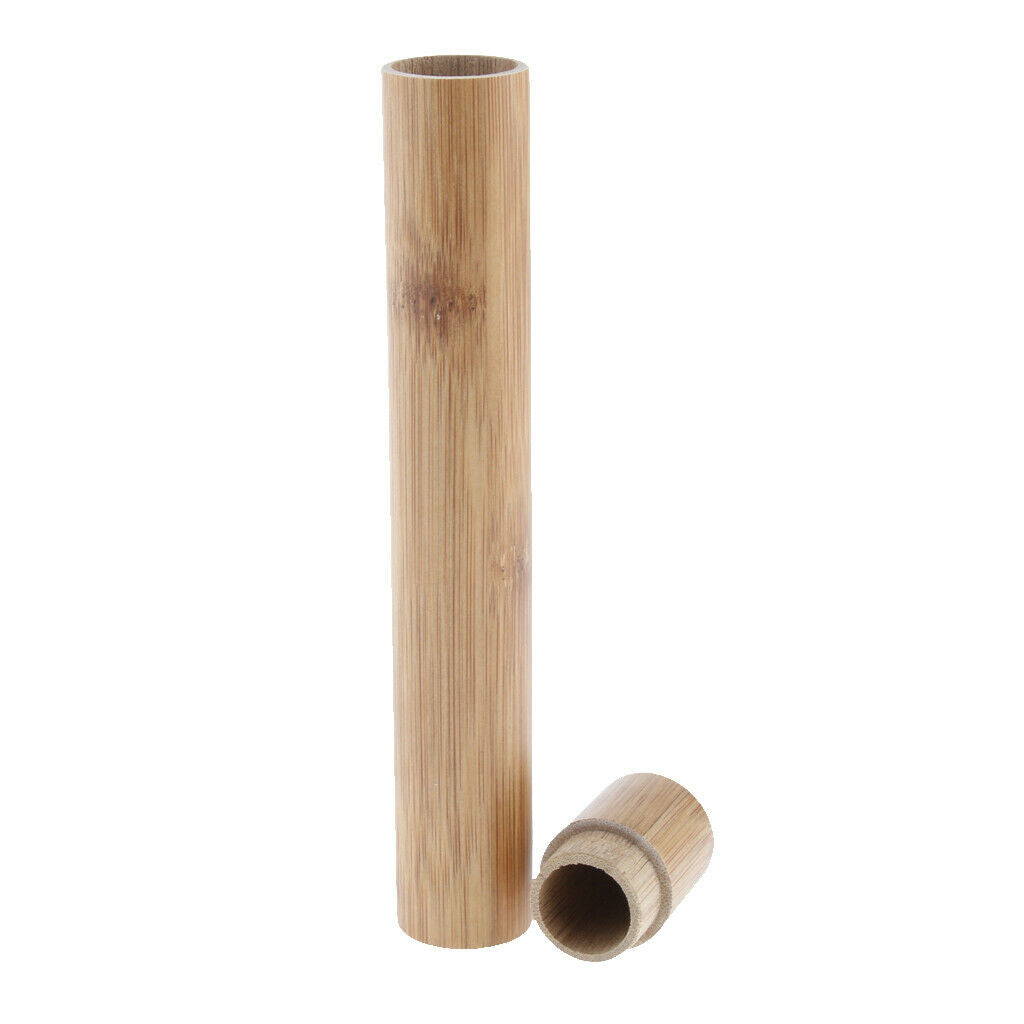 Natural Bamboo Travel Toothbrush Case Tooth Brush Protect Holder Organizer
