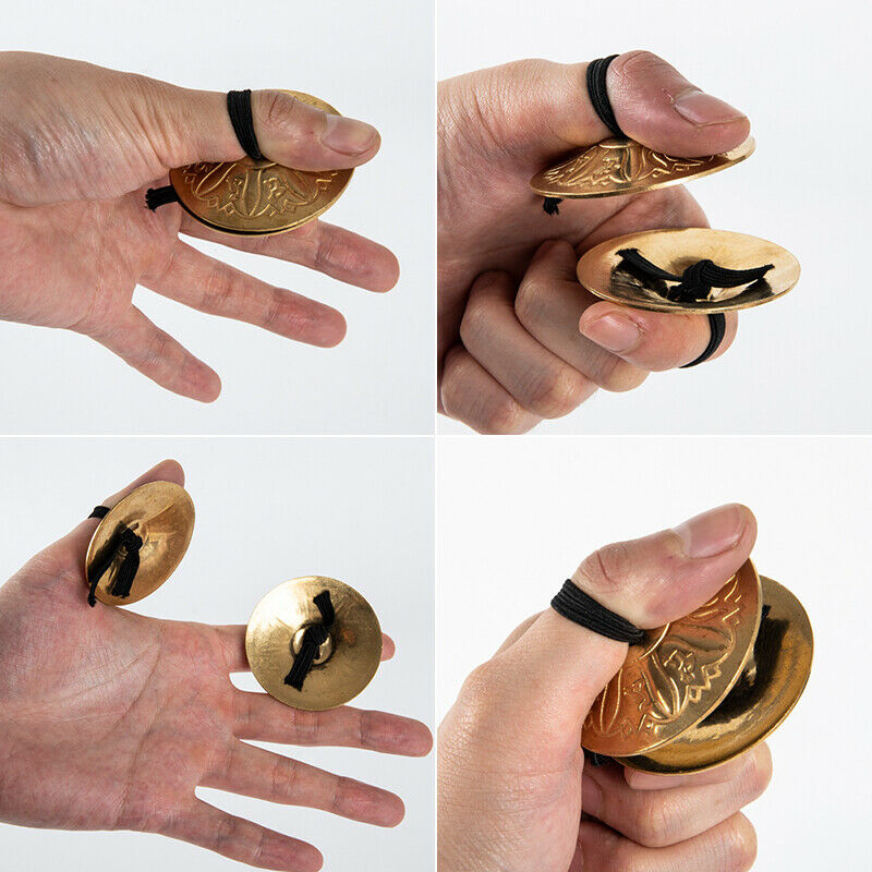 Professional Women Bellydance Accessories Jewellery Copper Finger CymbalsFCA