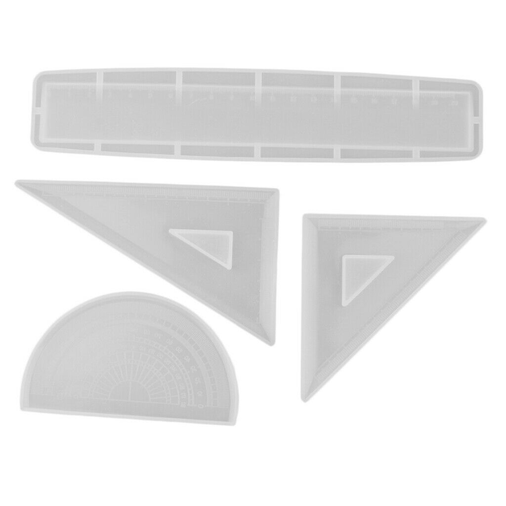 4 Pcs Jewelry Making Mold Crafts Mold Rulers Theme Silicone Mold Cake Decor
