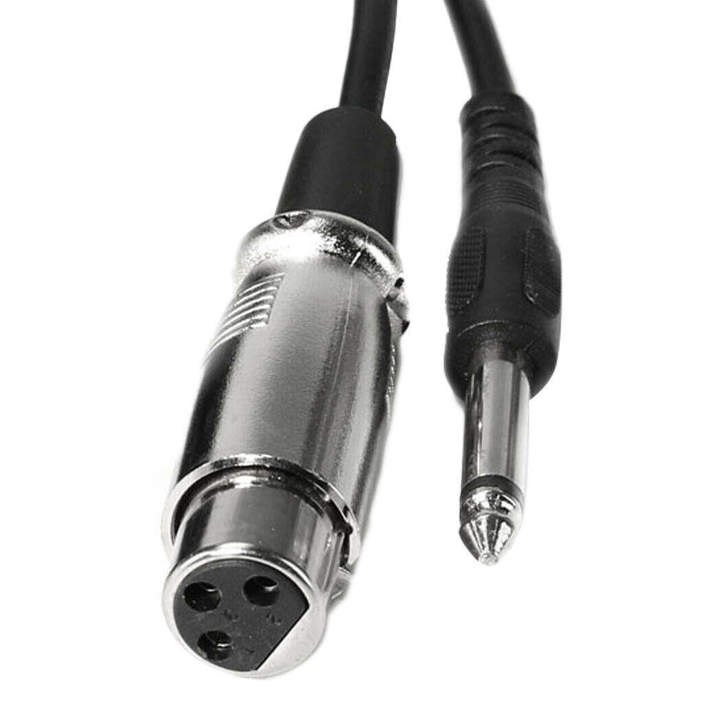 3 Pin XLR Female to 1/4 TRS 6.3mm Stereo Male MIC Microphone Audio Cable 5M
