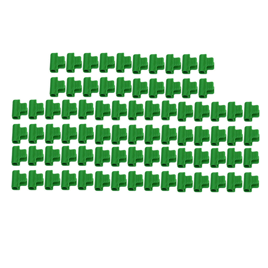 Set of 80 Plastic Green Fixed Clips Greenhouse Film Clamps Plant Cover Clips