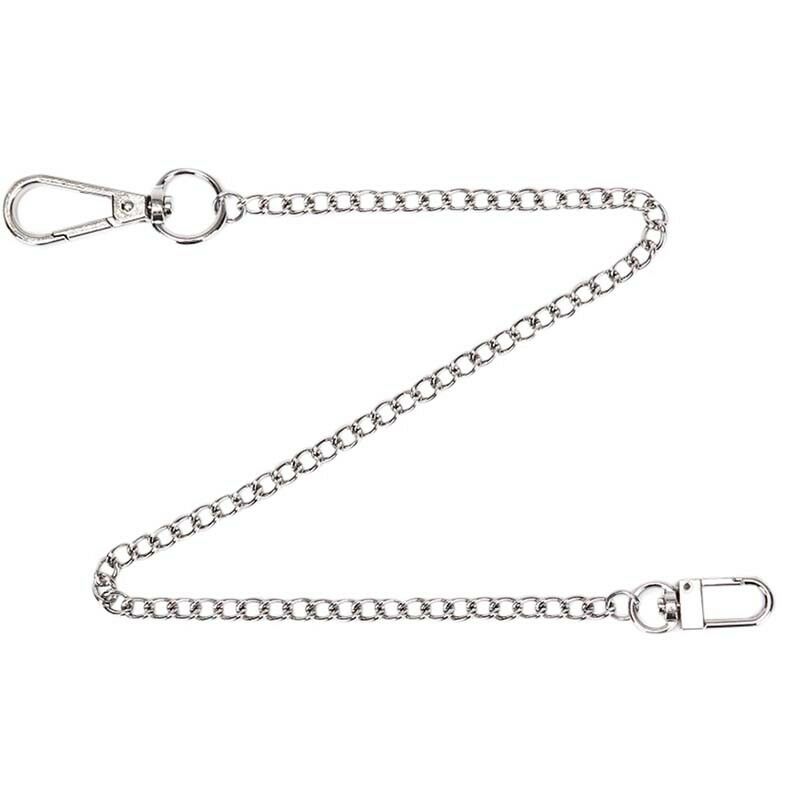 38cm Wallet Belt Chain Rock Trousers Hipster Pant Keychain Ring Clip Keyring %DD