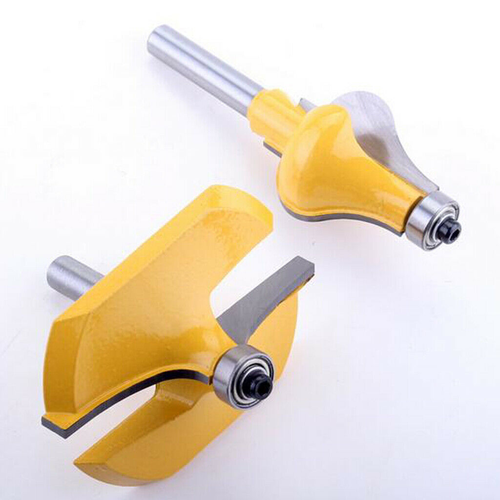 2 x 8mm Shank Carbide Handrail Router Bit Power Tools for Floor/Table/Doors