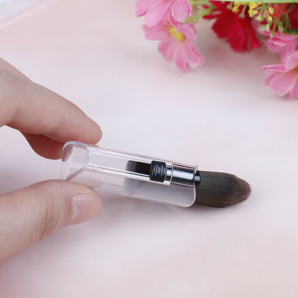Mini Blusher Makeup Brush Portable Travel Soft Telescopic Single Face-Fou.l8