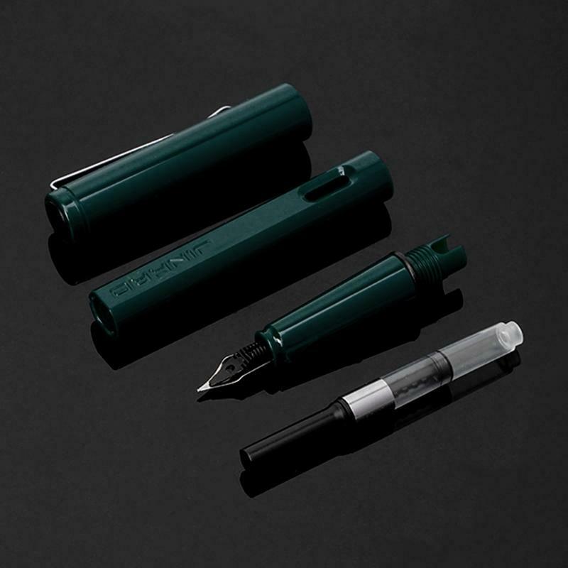 Palladium Trim Green Fountain Pen Fine Nib Smooth Writing Ink Best Present